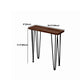 Tavolo da console top in legno massiccio da 31,5 "H con gambe metalliche moderne