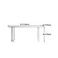 White Stone Dining Table Contemporary Dining Table with Sled Base Clearhalo 'Dining Tables & Seating' 'Dining Tables' 'dining_table' 'furn' 'furn_dining_table' 'Furniture' 'furniture_dining_table' 'Kitchen & Dining Furniture' 'kitchen' 'kitchen_dining_table' 1200x1200_f247e758-d1b2-4535-aba9-191cfd966206