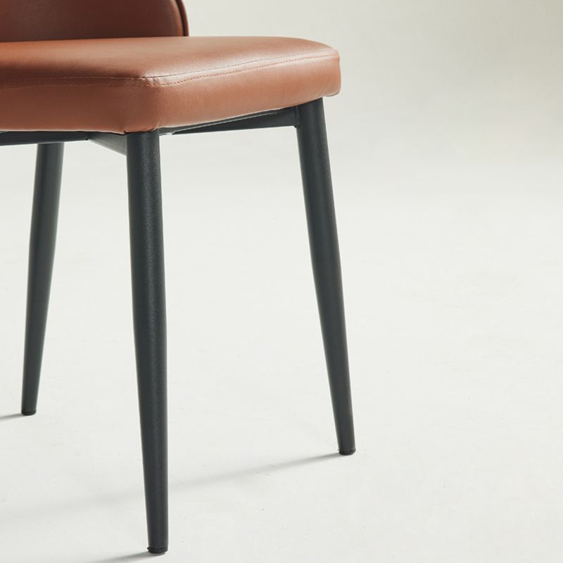 Contemporary Style Metal Chair Set Kitchen Solid Back Side Chairs (Set of 4) Clearhalo ' kitchen&dining_furn' 'Dining Chairs' 'Dining Tables & Seating' 'dining_chair' 'furn' 'furn_dining_chair' 'Furniture' 'furniture_dining_chair' 'Kitchen & Dining Furniture' 'kitchen' 1200x1200_f248cca8-14cd-4b2a-bf9b-57345a03f959