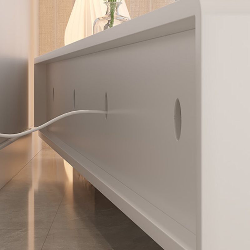 Consola de TV moderna de almacenamiento cerrado de almacenamiento de medios de televisión con cajones