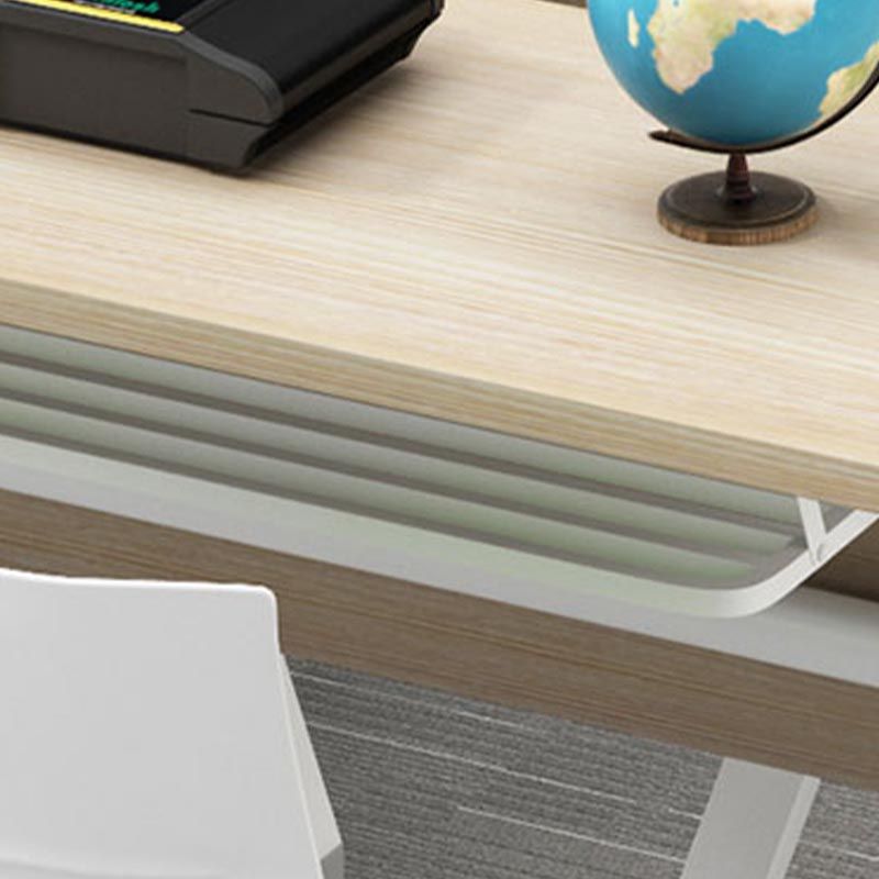 Escritorio de madera de estilo moderno escritorio rectangular de oficina con ruedas