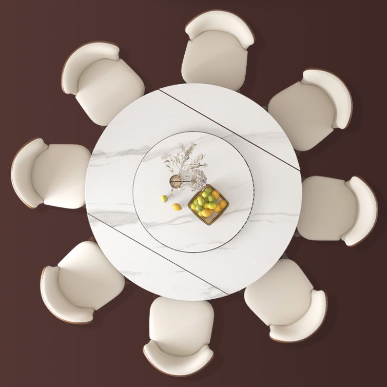 Modern Style 1/3/4/5/7/9 Pieces Dining Sintered Stone Dining Table Set with Metal Legs Clearhalo 'Dining Room Sets' 'Dining Tables & Seating' 'dining_room_set' 'furn' 'furn_dining_room_set' 'Furniture' 'furniture_dining_room_set' 'Kitchen & Dining Furniture' 'kitchen&dining_furn' 'kitchen' 1200x1200_f2490f8e-bc93-49bf-a27f-eab2ec09b5cf