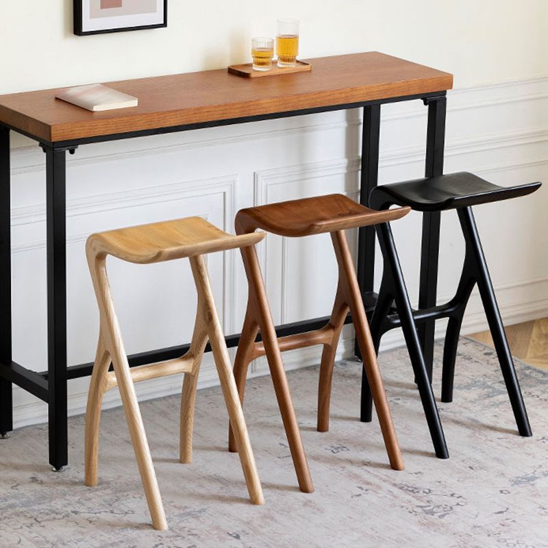 Solid Wood Bar Stool Backrless Counter Stool for Living Room Clearhalo 'Bar Furniture' 'Bar Stools' 'bar_stools' 'furn' 'furn_bar_stools' 'Furniture' 'Kitchen & Dining Furniture' 1200x1200_f24940ae-22b1-481e-9a3c-9005840902d9