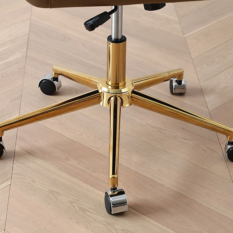 Sedia da ufficio girevole contemporanea compito in fico in pelle sedia