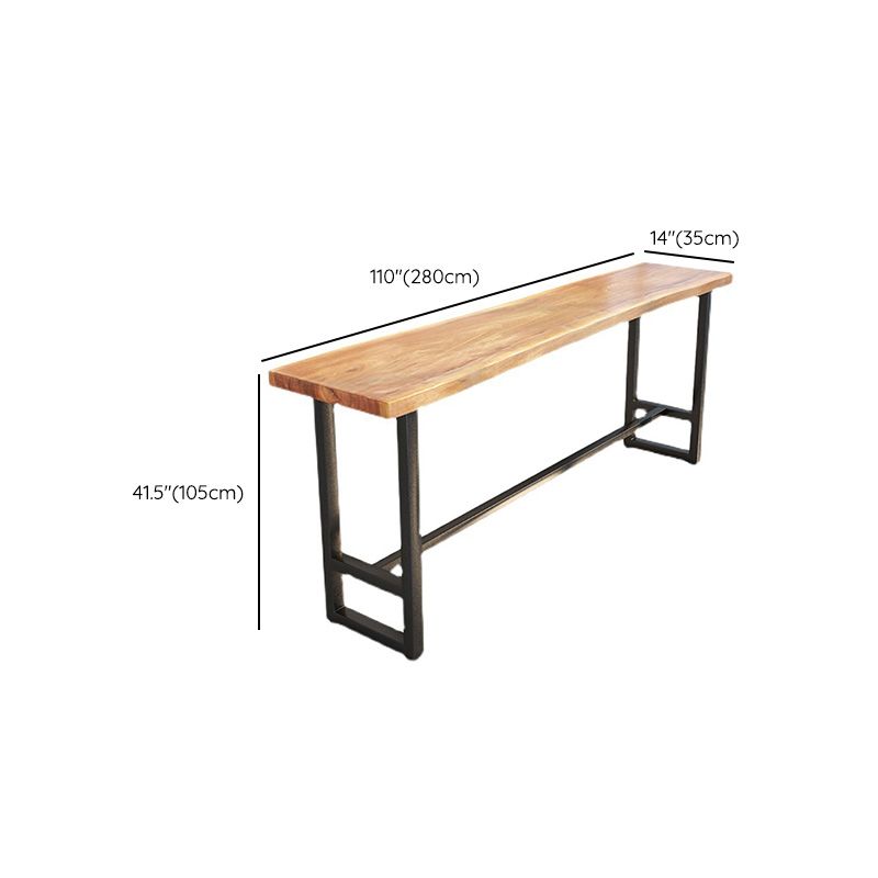 Tavolo da bar a base di base in metallo moderno tavolo da barra rettangolo con base nera