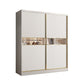 White Colour Wooden Wardrobe Modern Cloth Rod Included Wardrobe Closet
