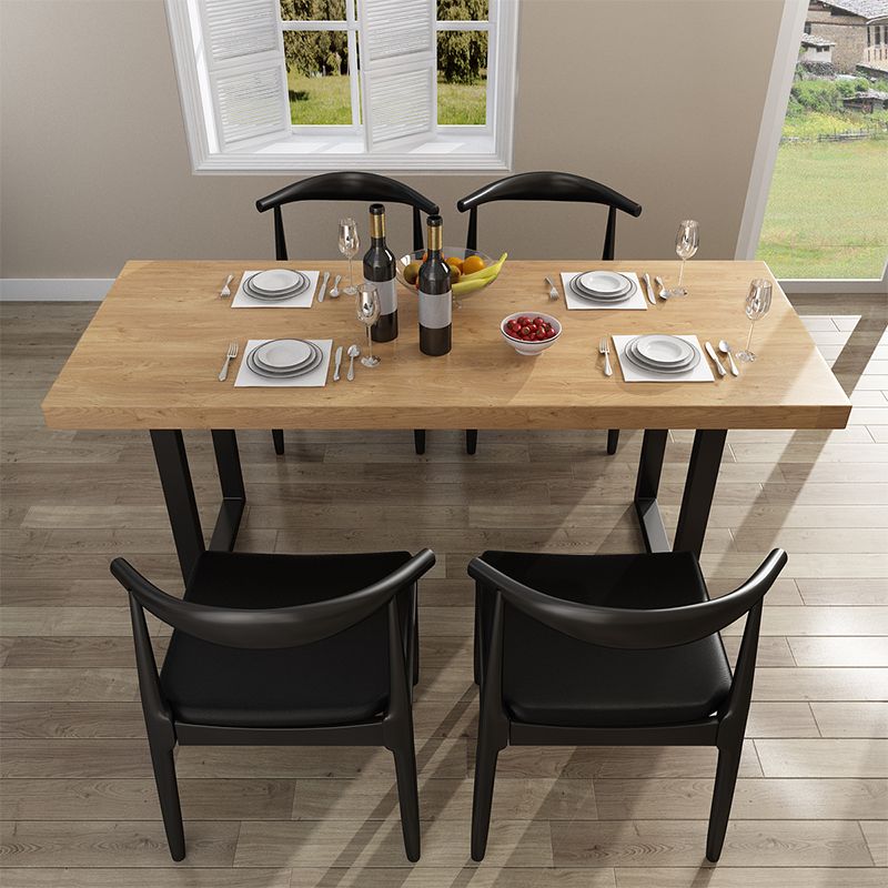 Tavolo da pranzo naturale industriale Tavolo da pranzo in metallo rettangolo in metallo