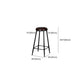 Glam Armless Counter Stool Iron Cafe Bar Stool with Cushion and Pedal