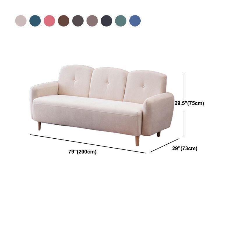 Divano in velluto da 29.52 "H ARM RACSEDED con contemporaneo a 3 posti