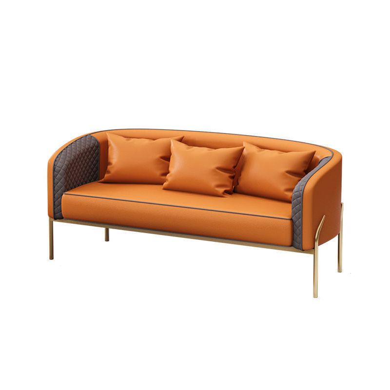 Sofá de cuatro patas básico de brazo inclinado moderno para sala de estar, apartamento