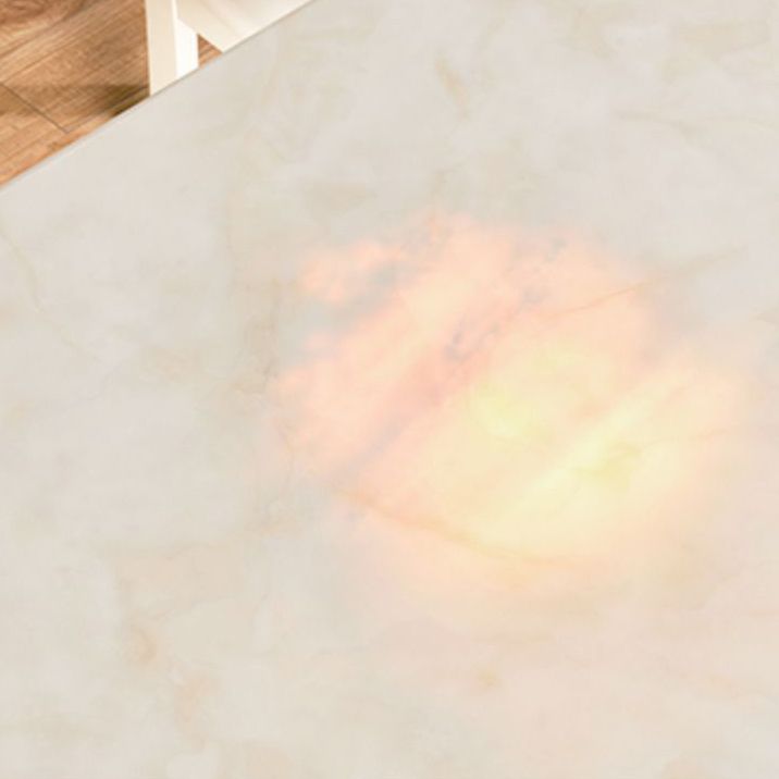 Victorian Style Marble Dining Set with White Rectangle Shape Table and 4 Legs Base for Home Use Clearhalo 'Dining Room Sets' 'Dining Tables & Seating' 'dining_room_set' 'furn' 'furn_dining_room_set' 'Furniture' 'furniture_dining_room_set' 'Kitchen & Dining Furniture' 'kitchen&dining_furn' 'kitchen' 1200x1200_f24d732f-f783-4615-bfbf-c2211147ed36