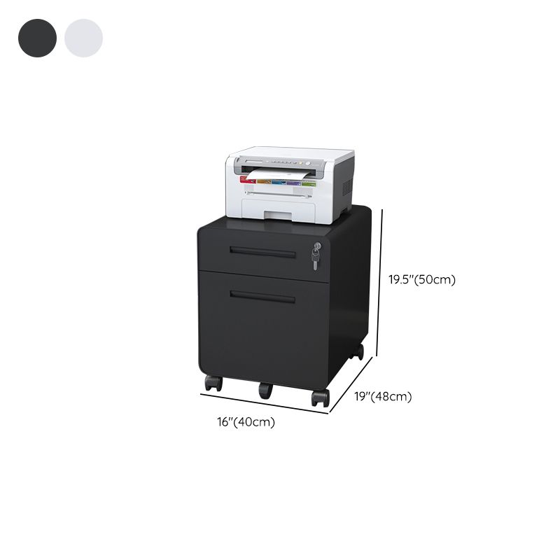 Archivo de archivos de acero contemporáneo Pedestal Pedestal Archiving con bloqueo y almacenamiento