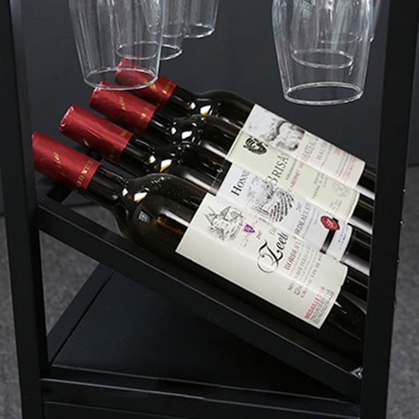 Sintered Stone Bar Dining Table Industrial Rectangle Bar Height Pub Table with Shelves