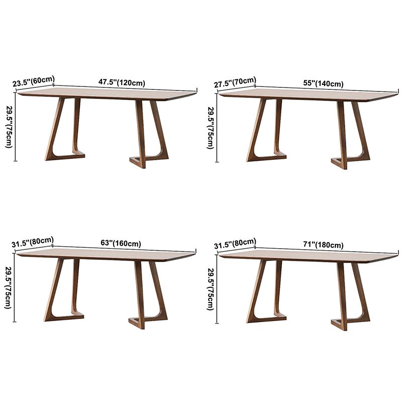 Contemporary Kitchen Standard Dining Table Solid Wood Rectangle Dining Table in Brown Clearhalo ' dining_table' 'Dining Tables & Seating' 'Dining Tables' 'furn' 'furn_dining_table' 'Furniture' 'furniture_dining_table' 'Kitchen & Dining Furniture' 'kitchen&dining_furn' 'kitchen' 'kitchen_dining_table' 1200x1200_f2518df1-5e84-422d-9bd6-b606241f1180