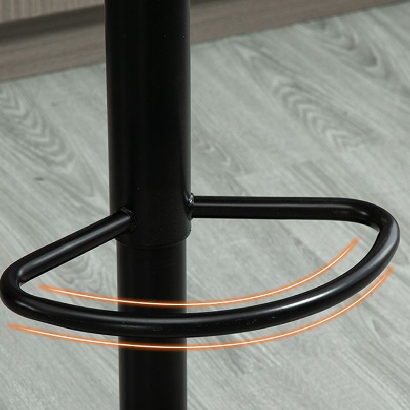 Contemporary Metal Barstool Faux Leather Footrest Stool Adjustable in Matte Finish Clearhalo 'Bar Furniture' 'Bar Stools' 'bar_stools' 'furn' 'furn_bar_stools' 'Furniture' 'Kitchen & Dining Furniture' 1200x1200_f251c8ee-5cfe-4524-bbe6-7f06ed4b7aef