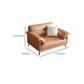 Sofa de canapé en cuir en cuir en cuir en cuir en housse de style nordique en orange pour l'appartement