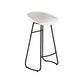 Modern Armless Backrest Counter Stool Iron Bar Stool with Acrylic Seat for Milk Tea Shop