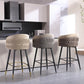 Contemporary Backrest Counter Stool with Leather Cushion and Metal Base Clearhalo 'Bar Furniture' 'Bar Stools' 'bar_stools' 'furn' 'furn_bar_stools' 'Furniture' 'Kitchen & Dining Furniture' 1200x1200_f252a6e5-7f83-4628-9297-c9aa4687833f