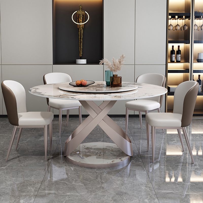 Glam Parsons Side Chair Leather Indoor Dining Chair with Metal Base Clearhalo 'Dining Chairs' 'Dining Tables & Seating' 'dining_chair' 'furn' 'furn_dining_chair' 'Furniture' 'Kitchen & Dining Furniture' 1200x1200_f253dfa6-9abb-42a7-a6db-f2ce85d28612