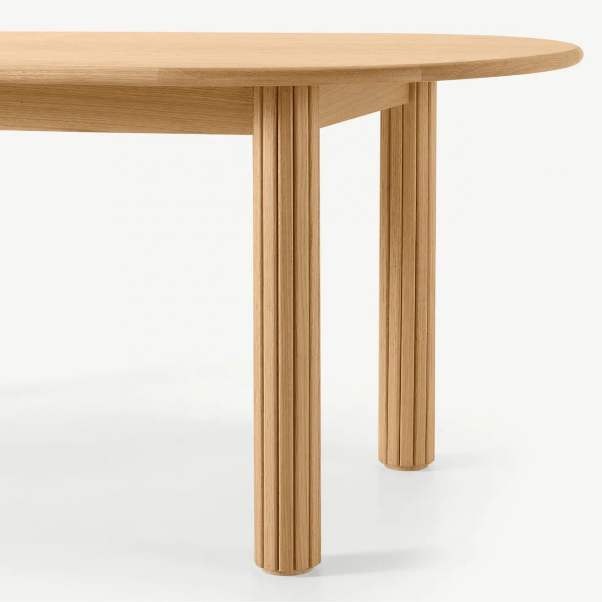 Mesa de comedor ovalada Mesa de comedor de madera maciza con 4 patas para cocina