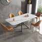 Contemporary 1/3/4/5/6 Pieces Dinette Set Rectangle Dining Room Table with Leather Chairs Clearhalo 'Dining Room Sets' 'Dining Tables & Seating' 'dining_room_set' 'furn' 'furn_dining_room_set' 'Furniture' 'furniture_dining_room_set' 'Kitchen & Dining Furniture' 'kitchen&dining_furn' 'kitchen' 1200x1200_f25959c3-c419-45b0-8f33-0d050de468da