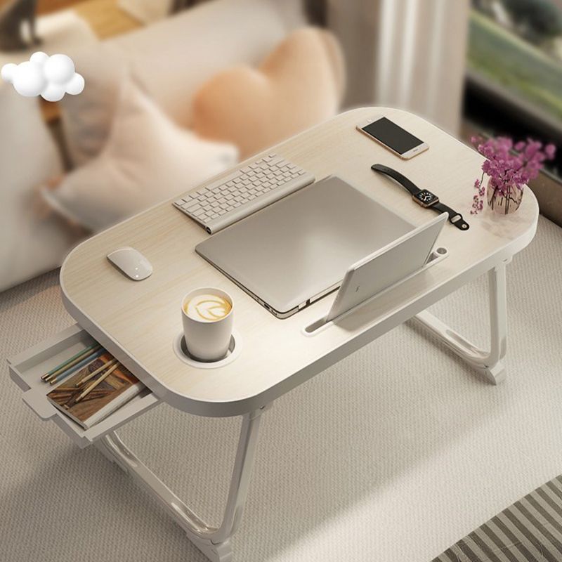 Pliage d'écriture de bureau rectangle des bureaux de tâche de tâche avec 2 lames en noir / blanc / naturel