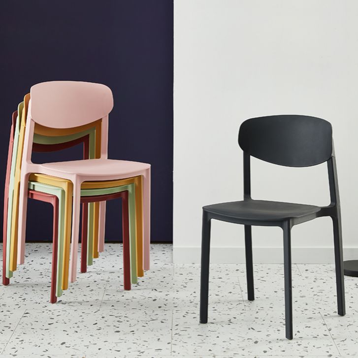 Modern Plastic Indoor-Outdoor Room Side Chairs Open Back Chair Clearhalo ' kitchen&dining_furn' 'Dining Chairs' 'Dining Tables & Seating' 'dining_chair' 'Furniture' 'furniture_dining_chair' 'Kitchen & Dining Furniture' 'kitchen' 1200x1200_f259e6af-ba7b-4836-85e6-9ea1a7789655