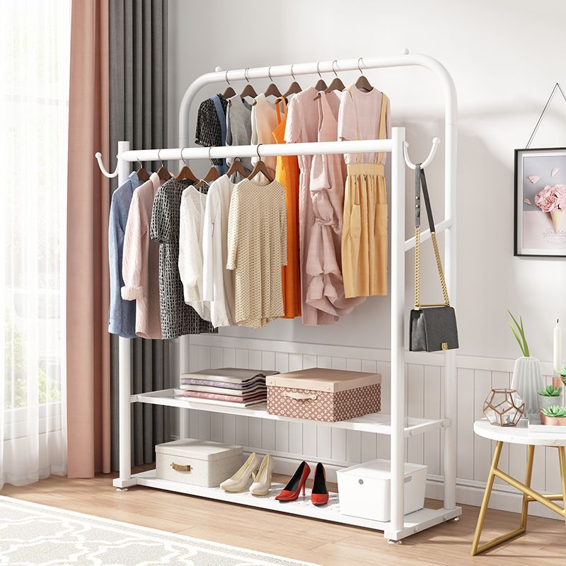 Estante de pelaje de estilo industrial Pure Color Free Standing Metallic Coat Rack