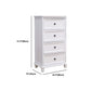 13.77" Wide White Accent Chest with Drawers Rectangle  Wood Chest Contemporary