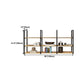 Wall Mounted Storage Bookshelf Industrial Floating Bookcase with Rectangle Shelves