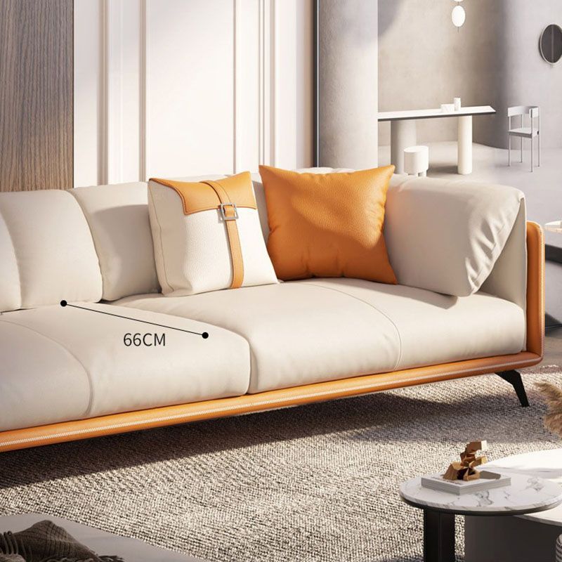 Zeitgenössischer Smoking -Arm -Sofa -Fleckfest -Kunstleder -Sofa