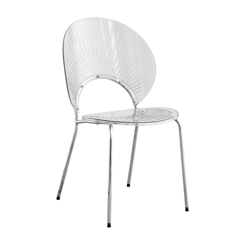 Nordic Metal Side Chair Low Back Armless Chair for Patio Use Clearhalo 'Dining Chairs' 'Dining Tables & Seating' 'dining_chair' 'furn' 'furn_dining_chair' 'Furniture' 'Kitchen & Dining Furniture' 1200x1200_f262873c-218f-409b-8375-c9936cc94081