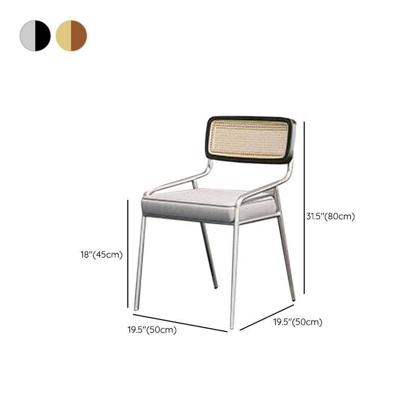 Upholstered Dining Chairs Open Back Dining Chairs with Metal Legs Clearhalo 'Dining Chairs' 'Dining Tables & Seating' 'dining_chair' 'furn' 'furn_dining_chair' 'Furniture' 'Kitchen & Dining Furniture' 1200x1200_f262bfe1-3a0d-4f09-b438-801677ca6acc