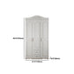 French Country White Storage Cabinet Hinged Door Cabinet with Drawers
