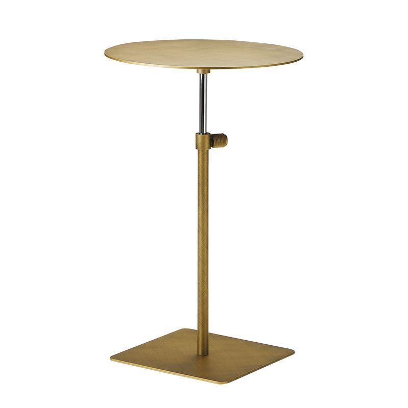 Glam Gold/Chrome Sofa Side Table Stainless Steel Pedestal End Table