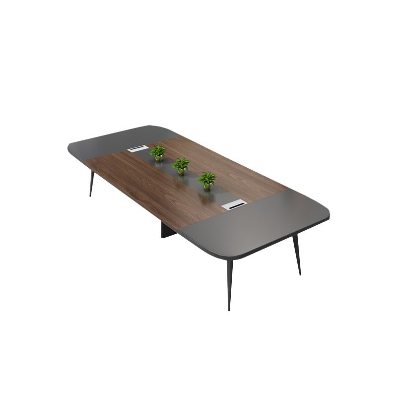 Industrieel ovaal kantoor bureau vervaardigd hout executive bureau