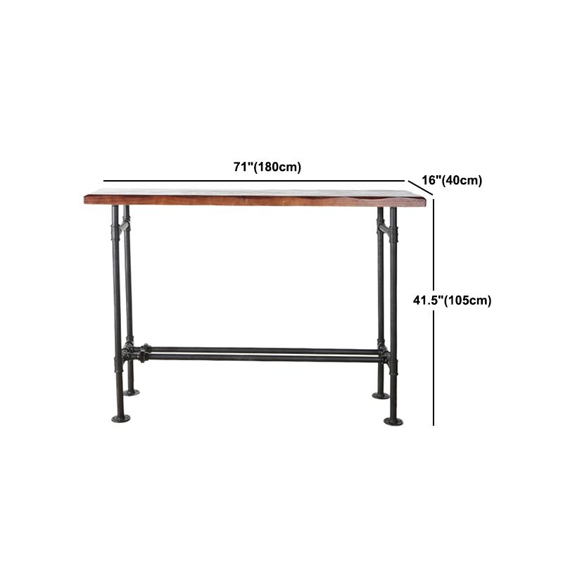 Tavolo da pranzo industriale tavolo da pranzo industriale a pubano industriale a poggiapiedi in legno in legno massiccio