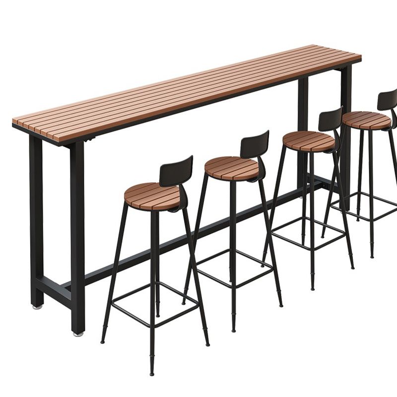 Industrial Bar Height Pub Table Rectangle Pub Height Dining Table Clearhalo 'Bar Furniture' 'Bar Tables' 'bar_tables' 'furn' 'furn_bar_tables' 'Furniture' 'Kitchen & Dining Furniture' 1200x1200_f266c943-e782-4a76-9ff4-096c0f462852