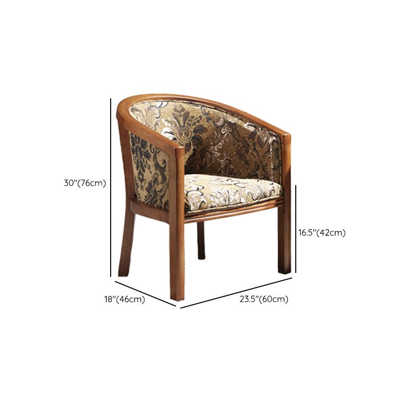 Brown Solid Wood Frame Dining Arm Chair Indoor Upholstered Arm Chair Clearhalo 'Dining Chairs' 'Dining Tables & Seating' 'dining_chair' 'furn' 'furn_dining_chair' 'Furniture' 'Kitchen & Dining Furniture' 1200x1200_f268000b-8c65-4bff-823d-073bf6eaf6f7