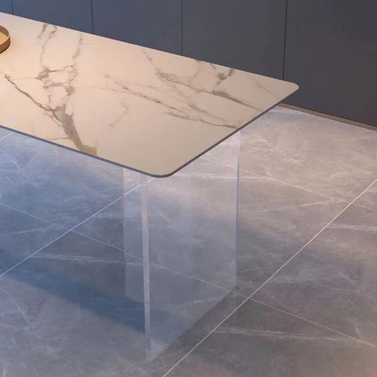 Modern 1/7 Pieces Dining Set Rectangle Stone Dining Table for Restaurant Clearhalo 'Dining Room Sets' 'Dining Tables & Seating' 'dining_room_set' 'furn' 'furn_dining_room_set' 'Furniture' 'furniture_dining_room_set' 'Kitchen & Dining Furniture' 1200x1200_f268bc17-1c8c-4b09-acd0-5d39b65cf11d