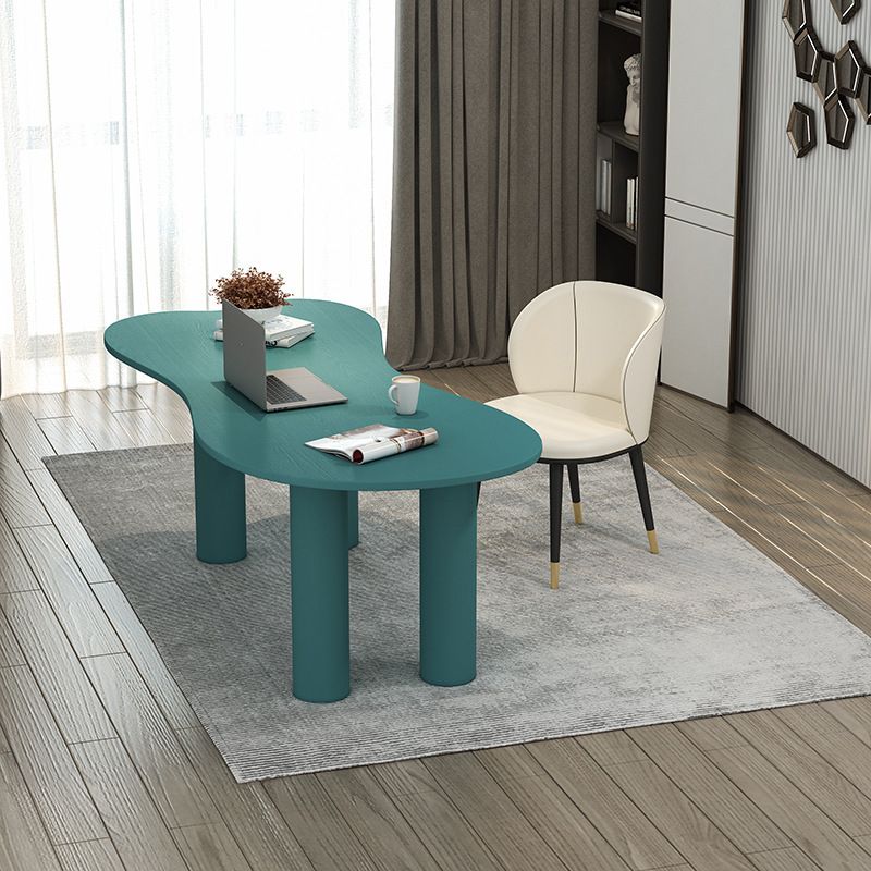 Bureau industriel vert en bois de cendres et bureau d'écriture en bois artificiel pour chambre à coucher