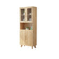 70.9" Tall Modern Natural Cabinet Solid Wood Chest with Glass Door Clearhalo 'Cabinets & Chests' 'cabinets_chests' 'furn' 'furn_cabinets_chests' 'Furniture' 'Living Room Furniture' 1200x1200_f26a9c31-a617-4fda-bc07-903e7058b64f