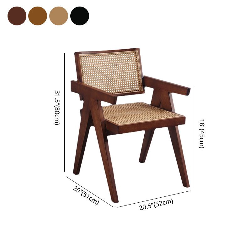 Scandinavian Wood Dining Chair Coffee Shop Open Back Dining Chairs with Arm (Set of 2) Clearhalo ' kitchen&dining_furn' 'Dining Chairs' 'Dining Tables & Seating' 'dining_chair' 'furn' 'furn_dining_chair' 'Furniture' 'furniture_dining_chair' 'Kitchen & Dining Furniture' 'kitchen' 1200x1200_f26be018-b842-4006-85b6-eaf8357451f6