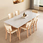 Modern 1/2/5/7 stukken Dining Furniture Stone Rechthoek eetstoelen in het wit ingesteld