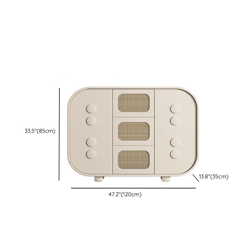 Mobile moderno armadio latestino di stoccaggio in legno con cassetti e porta