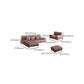 Pillow Top Arm Farmhouse Seating Dark Brown Living Room Settee