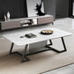 Rectangle Stone Top Coffee Table with Black Metal Trestle Base Clearhalo 'Coffee & Accent Tables' 'Coffee Tables' 'coffee_tables' 'furn' 'furn_coffee_tables' 'Furniture' 'Living Room Furniture' 1200x1200_f270bf02-d318-4be8-abb5-275edaf94375