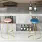 Nordic Style Bar-stool Round Seat Counter Bar Stool with Metal Legs for Home