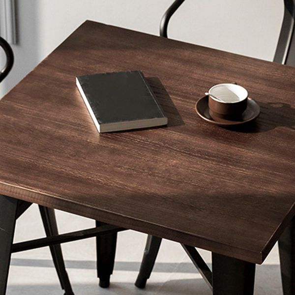 Industrial 4 Legs Pedestal Dining Table Pine Table for Dining Room Clearhalo 'Dining Tables & Seating' 'Dining Tables' 'dining_table' 'furn' 'furn_dining_table' 'Furniture' 'Kitchen & Dining Furniture' 1200x1200_f27241da-4401-40bd-989c-702b0d487075