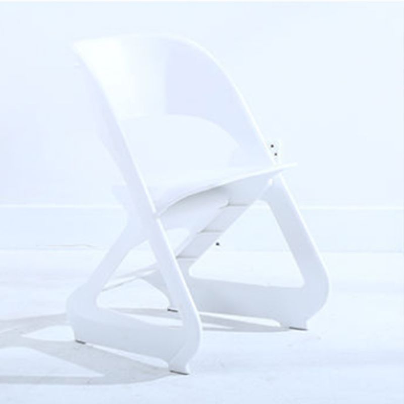Contemporary Plastic Dining Armless Chair Kitchen Open Back Chair for Home